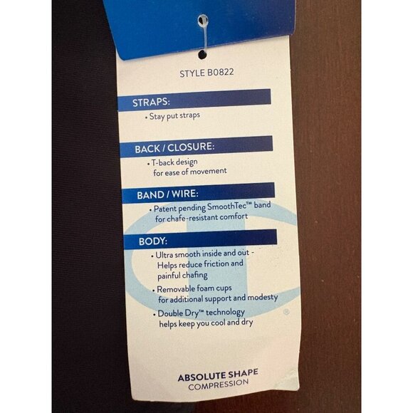 Champion NWT Jersey Stretch Racerback Sports Bra in Black Size Small - Picture 4 of 9